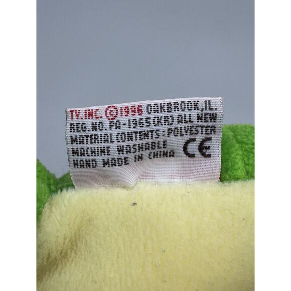 Vintage TY 1996 Pillow Pal Ribbit The Green Frog Plush 12” Stuffed Animal - Picture 7 of 8